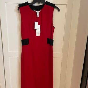 NWT Diane von Furstenberg Red/Black Jacinta Dress Size 10